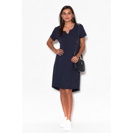 Navy Cotton Tee Dress