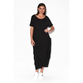 Black Pocket Maxi Dress